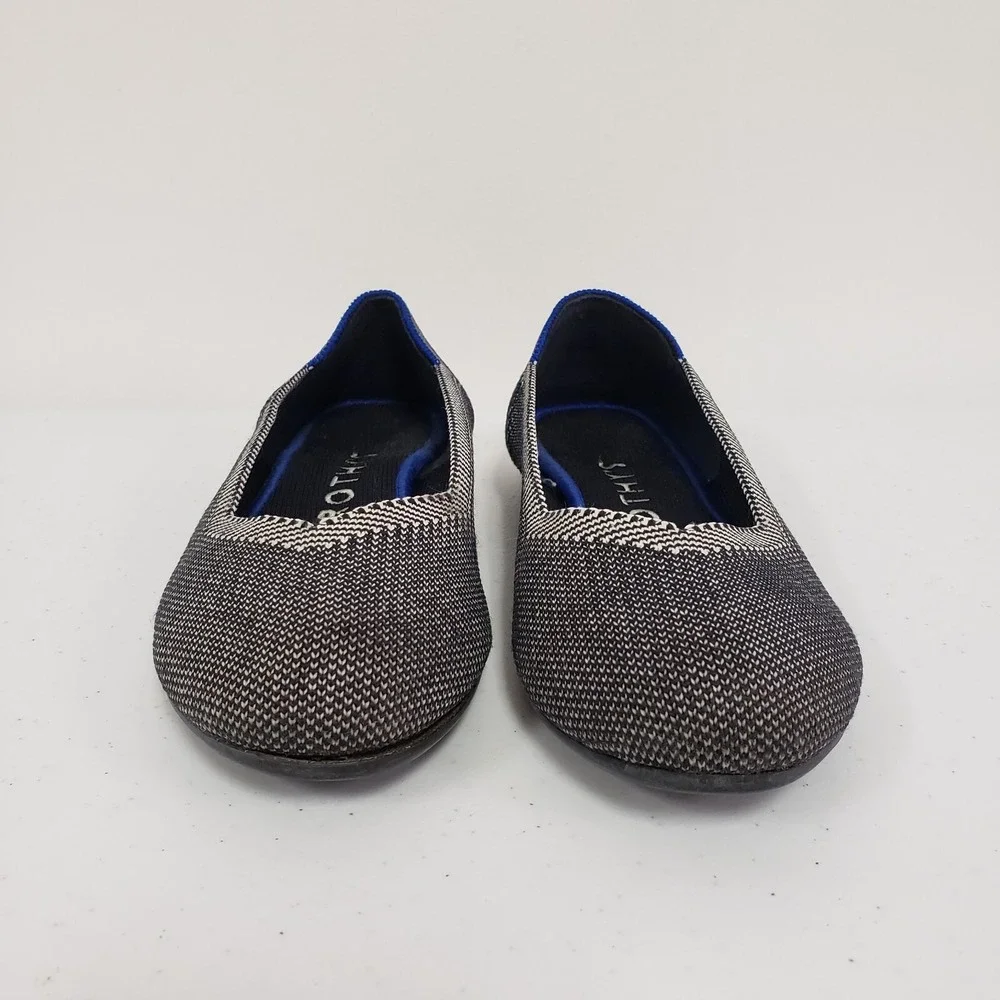 Rothy Womens The‎ Flat Round Toe Slip On Size 6.5 Birdseye Sustainable Ethical